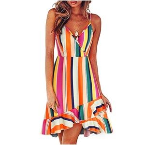 Summer dress NWT Ultranice striped multicolored dress size small